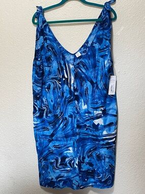 Peyton And Parker Women's Blue Wave Print Swim Coverup. NWT. Size XL.